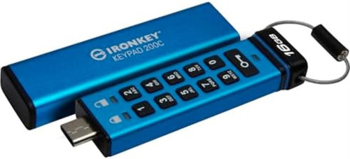 Unidad Flash Cifrada Kingston Ironkey Keypad 200 Usb-c De 16