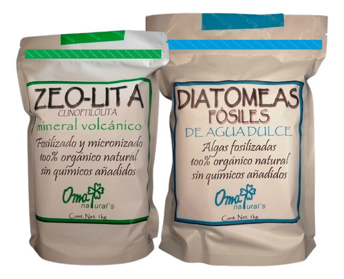 Detox Pack 1kg Zeolita Clinoptilolita + 1kg Diatomeas = 2kgs