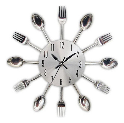 Reloj De Pared De Cocina Con Cucharas Y Tenedores, Big Deco