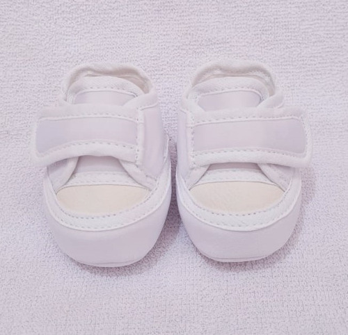 Imagem 2 de 10 de Tênis Bebê Unisex, Tam 13 Ao 17 Sapatinho Batizado Branco
