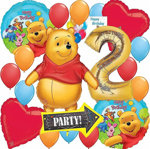 Globos Cumpleaños Con Diseñados Para Winnie The Pooh Colecci