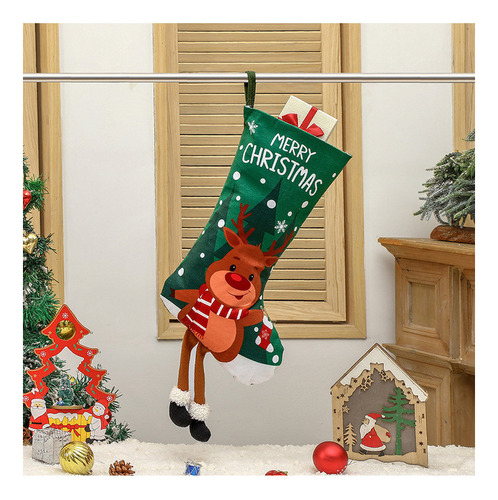 Adornos Colgantes De Calcetín Navideño 4 Piezas