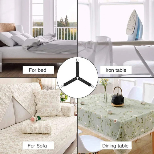 4 Unidades/lote De Soportes Para Sábanas Con Clips Ajustable