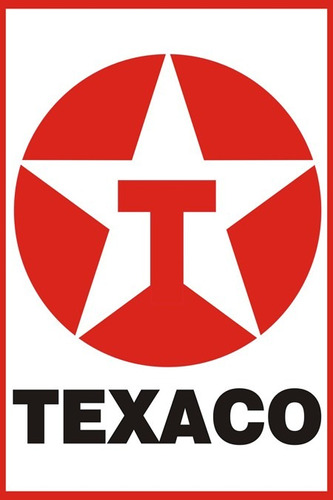 Carteles Antiguos De Chapa Gruesa 30x45cm Texaco Pe-008