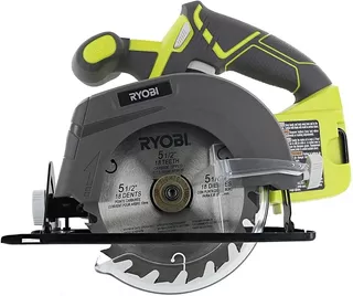 Sierra circular RYOBI inalámbrica Ryobi P505 Disco 5 1/2" 140mm verde 18V