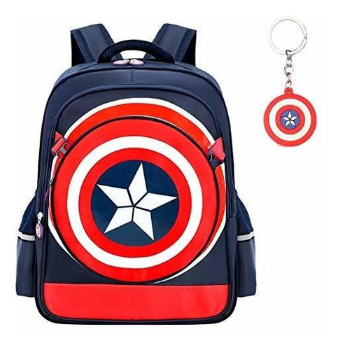 Waterproof Captain America 3d Bag Backpack Comic Super Hero 