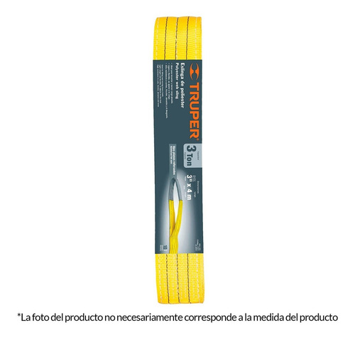 Imagen 4 de 10 de Eslinga Remolque Rescate Truper 3 PuLG 10 Metros 3 Toneladas