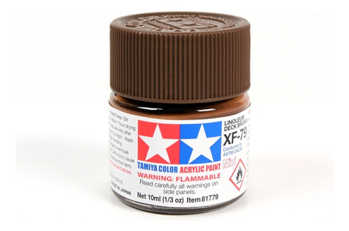 Pintura Acrílica 10ml Linoleum Deck Brown By Tamiya # Xf79mn