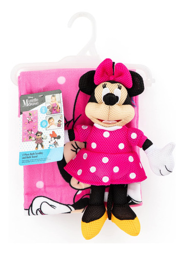 Set De Toalla Y Estropajo De Baño Disney Minnie Mouse