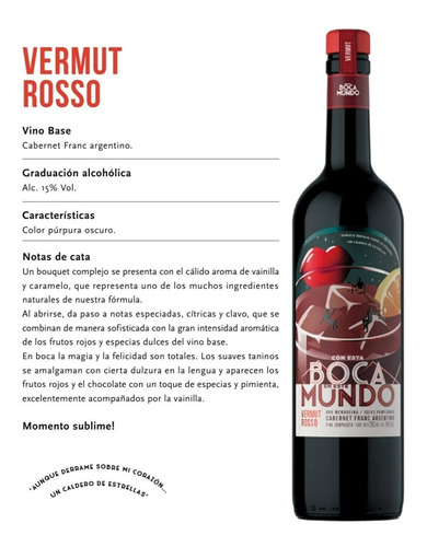 Vermut Rosso Con Esta Boca En Este Mundo. Caja X6 Premiado