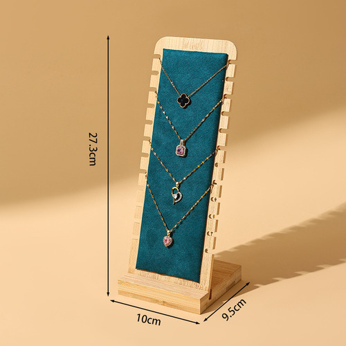 Madera De Bambú, Joyería Collar Display Stand Collar Display