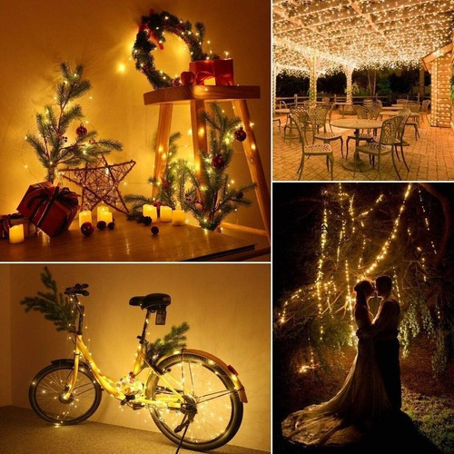 A Am 4pack Solar Led Luces De Luz Para Decoración De Navidad