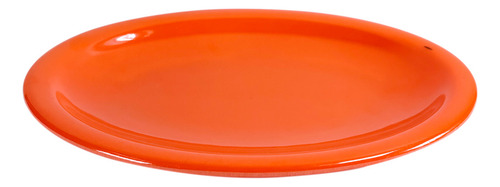 12 Platos Ovalados Tampiqueño Melamina 23 Cm - 12 Color Naranja