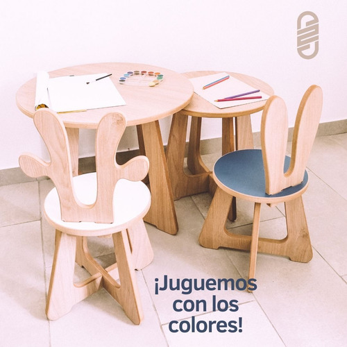 Imagen 6 de 10 de Juego De Mesa Grande Y Silla Para Niños - Envío Gratis