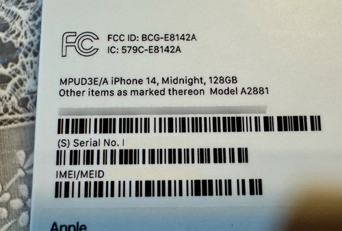 Iphone 14 / 128gb / 98% Batería / Liberado Azul (Usado)