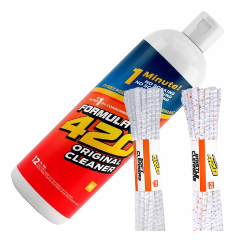 Kit Formula420 12oz. + 2 Sets De Limpia Pipas Con 44 Piezas.