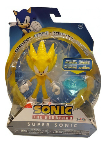 Figura Super Sonic The Hedgehog 30 Aniversario Jakks Pacific