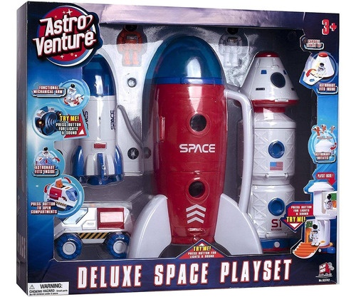 Deluxe Space Playset Toy Space Shuttle Space Station Ca...