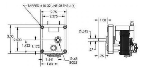 Dayton 52je19 Ac Gearmotor, 30.0 In-lb Max. Torque, 7.0 Cpp
