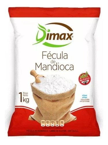 Dimax Fecula De Mandioca Sin Tacc 1kg X 15 Unidades