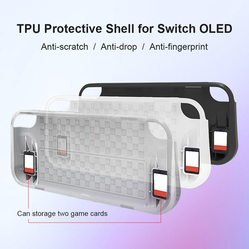 Imagen 4 de 8 de Bolso Estuche Protector Nintendo Switch Oled Tpu Case