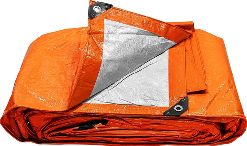 Lona Polietileno Naranja C/ojales 4x6mt Pretul Toldo Camping