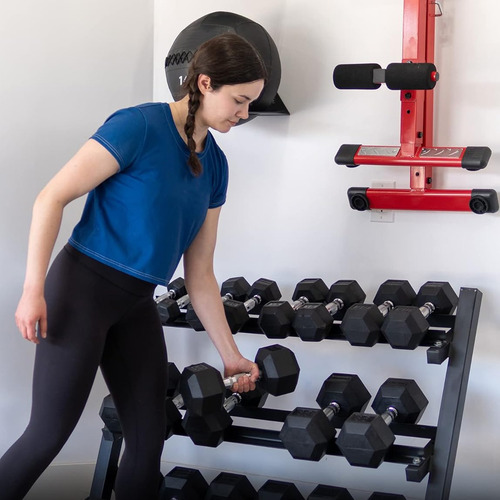 Rack + 275 Kg Mancuernas Hexagonales (2,5 - 25 Kg)