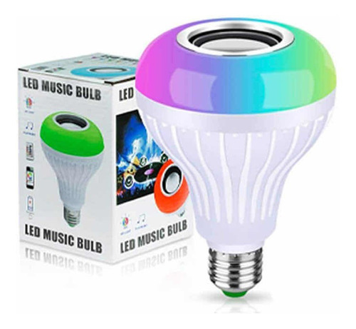 Bombillo Corneta Bluetooth Luz Rgb Con Control