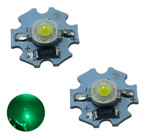 Led 1w Usb 5v Com Dissipador Diy Luminária Verde