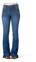 Comprar Calça Country Feminina Zenz Western Jeans Margareth Bordada