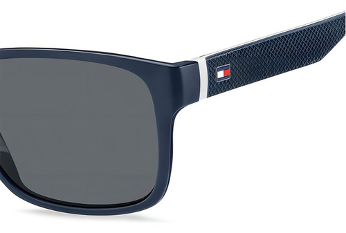 Óculos De Sol Tommy Hilfiger Masculino Azul Th1718 0ju 56/ir