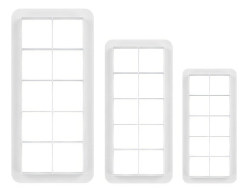 Set X 3 Cortantes Pme Geométricos - Gmc144 (cuadrados) Color Blanco