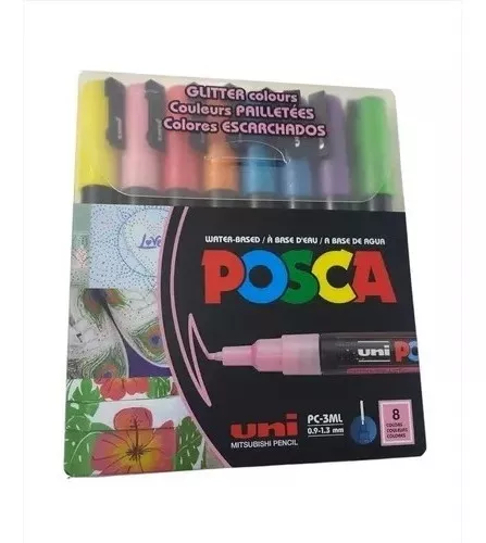 Pluma artística marcador de pintura brillante Uni POSCA PC-3ML - todos los  color