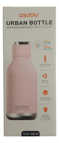 Botella Asobu Urban Termica 460 Ml Color Pink
