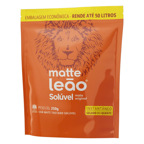 Imagem 2 de 5 de Chá Matte Leão mate tostado original em solúvel 250 g
