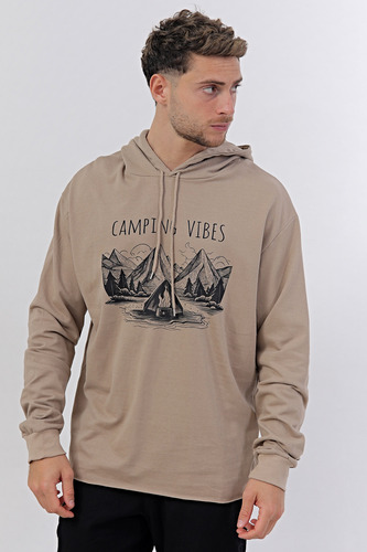 Buzo Canguro Viste Vilo Portugal Estampado Camping Rustico
