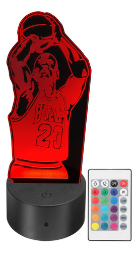 Lámpara Led Michael Jordan Regalo Basketball Personalizada 