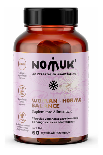 Nomuk Mezcla De Hongos Balance Hormonal Mujer 60 Caps Sabor Sin Sabor