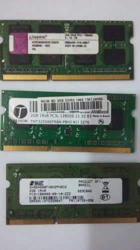 Memoria Ddr3 2gb 1rx8 Pc3 10600s Diversas Marcas