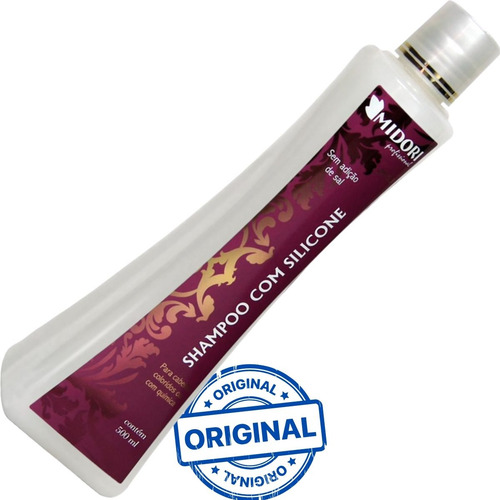 Shampoo Com Silicone 500ml Para Cabelos Com Quimicas Midori