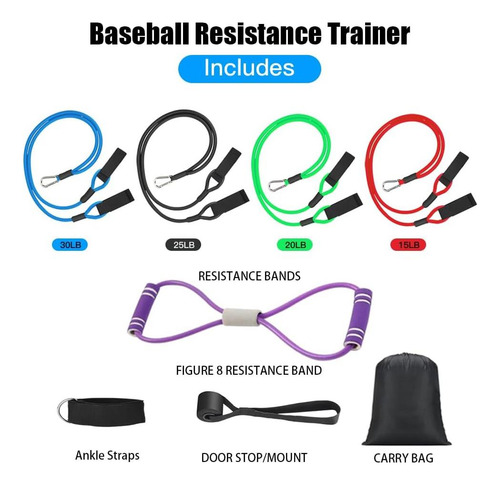 Bandas De Entrenamiento De Resistencia Al Softbol De Equipo