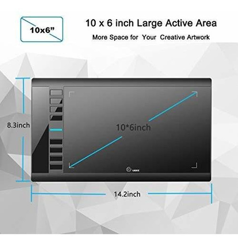 Tableta De Dibujo Gráfico, Ugee M708 10 X 6 Pulgadas Dibujo