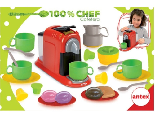 Cafetera De Juguete Con Comiditas Accesorios Nespresso Antex