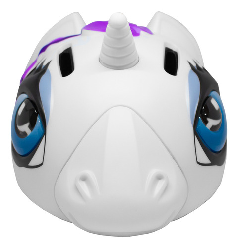 Casco Slp Niños Protección Bici Rollers Con Formas Color Blanco/Violeta Talle M