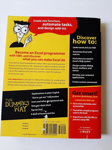 Libro Excel Vba Programming For Dummies (Usado)