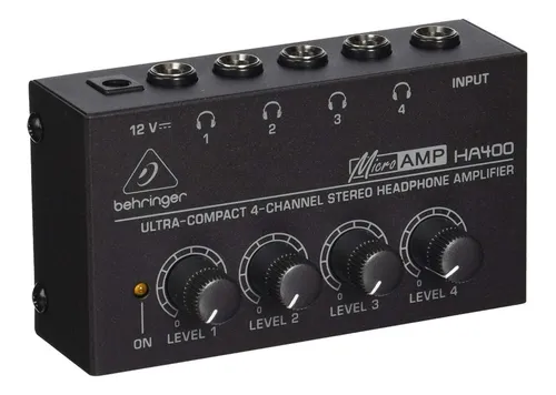 comprar Amplificador De Audífonos Behringer Ha400 4 Canales
