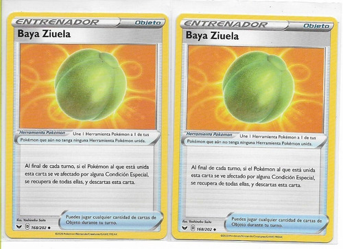 Pokémon Baya Ziuela X2 168/202 Uncommon. (Usado)