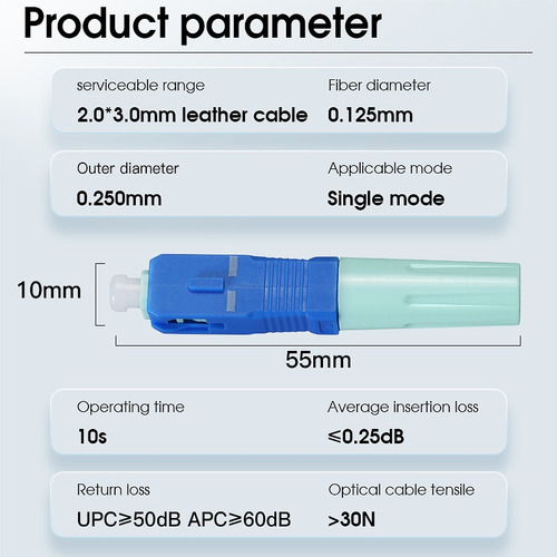 Conector Fibra Optica Sc Upc Para Ftth Herramientas Redes
