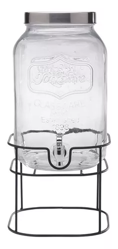 2 Dispensadores Bebidas Vitrolero Vidrio Mason Jar Agua 10l