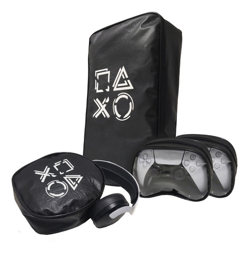 Funda P/ Playstation 5 + Funda Joystick X2 + Funda Auricular